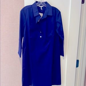Blue Button-Up Shirt Dress by Hinson Wu